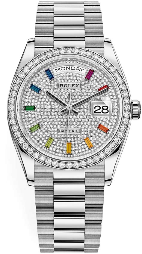 rainbow rolex day date|Rolex Day-Date white.